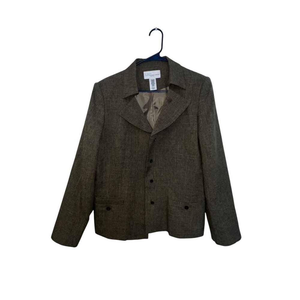 Liz Claiborne Set Textured Tan Blazer & Pants